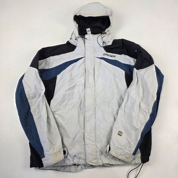 Spyder Snowboard Full Zip Hooded Ski Jacket Mens Size Large - Picture 1 of 13